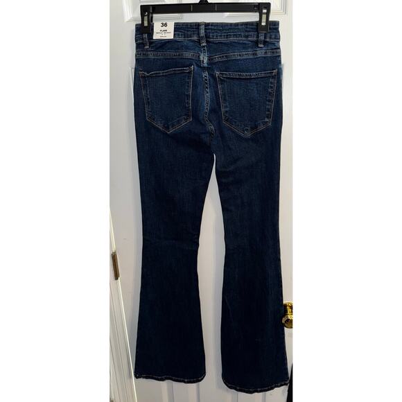MNG by Mango  Flared Mid-Rise Jeans in Dark Blues‎ size 4 NEW - Picture 6 of 10